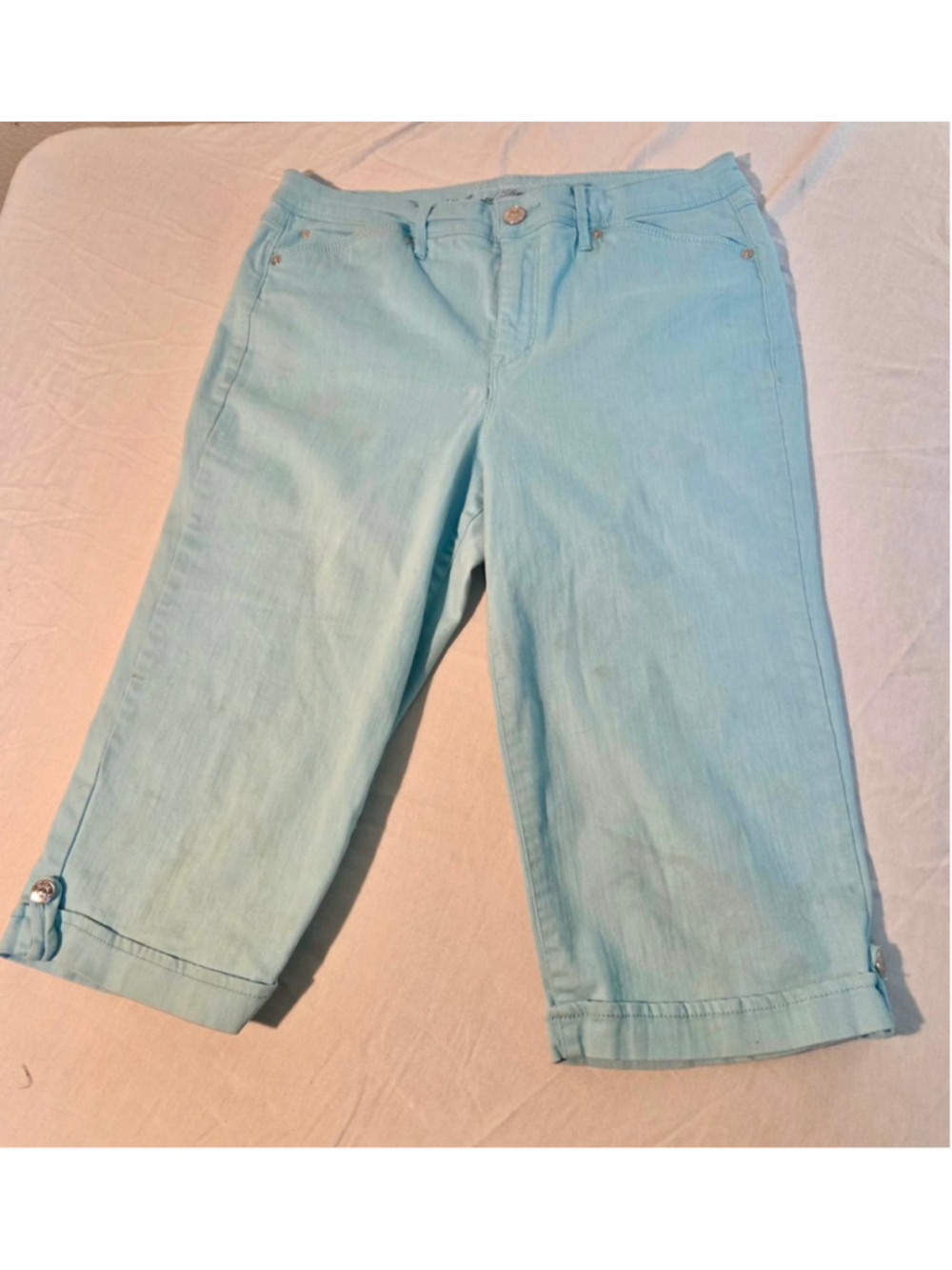 Gloria Vanderbilt Women’s 10 Light Blue Amanda Slimming Skimmer Capris